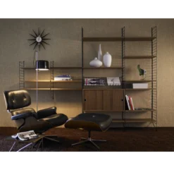 Pack 2 Portants Muraux Au Sol 200 X 30 Cm - Noir -Magasin De Meubles Pour Enfants caisson 2 portes noyer string 1 1264x1234