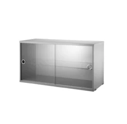 Caisson 2 Portes Vitrées Coulissantes - Gris