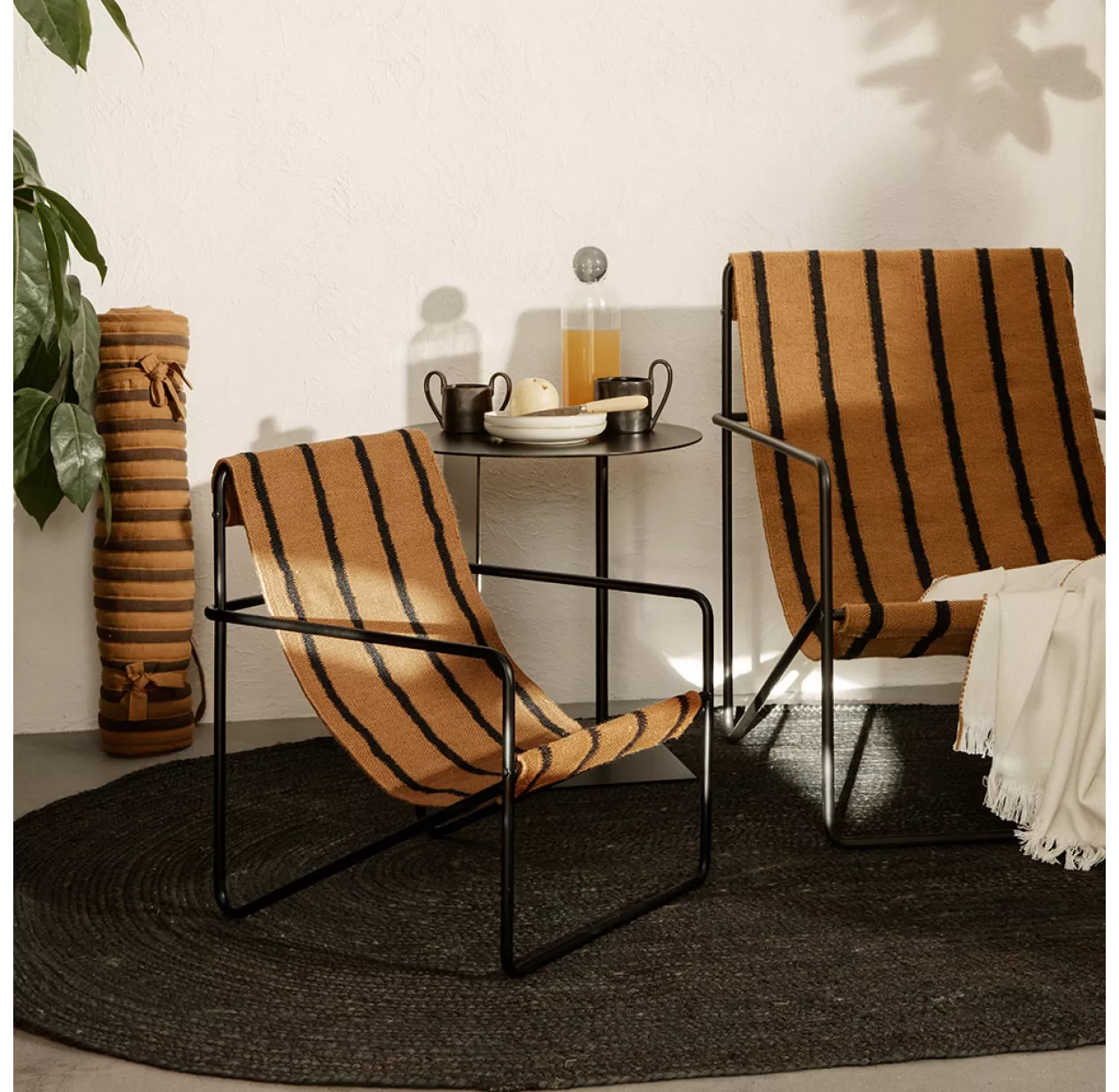 Ferm LIVING Chaise Enfant Desert - Noir/Stripe 3 Ferm LIVING Chaise Enfant Desert - Noir/Stripe