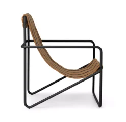 Ferm LIVING Chaise Lounge Desert - Noir/Stripe -Magasin De Meubles Pour Enfants chaise lounge adulte desert stripe noir ferm living 5 1264x1234