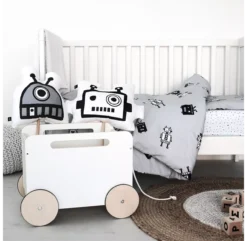 Coffre à Jouets Sur Roues Toy Chest - Blanc -Magasin De Meubles Pour Enfants coffre a jouets a roues ooh noo 3 1264x1234