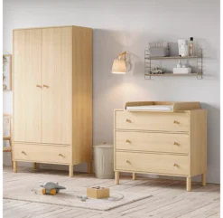 VOX Commode 3 Tiroirs à Langer Tela - Chêne -Magasin De Meubles Pour Enfants commode 3 tiroirs tela bois vox 3 1264x1234