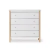 Commode 4 Tiroirs Wood Original - Blanc / Chêne -Magasin De Meubles Pour Enfants commode 4 tiroirs wood original oliver furniture 1 1264x1234