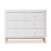 Commode 6 Tiroirs Wood - Chêne / Blanc -Magasin De Meubles Pour Enfants commode 6 tiroirs wood chene oliver furniture 1 1264x1234