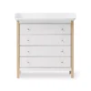 Commode Et Plan à Langer - Blanc / Chêne -Magasin De Meubles Pour Enfants commode a langer 4 tiroirs wood original oliver furniture 1 1264x1234