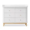 Commode Avec Grand Plan à Langer Wood - Chêne / Blanc -Magasin De Meubles Pour Enfants commode a langer 6 tiroirs grand plan wood chene oliver furniture 1 1264x1234