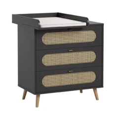 VOX Commode 3 Tiroirs à Langer Canne - Noir 8 VOX Commode 3 Tiroirs à Langer Canne - Noir -Magasin De Meubles Pour Enfants commode a langer canne vox noir 3 1264x1234
