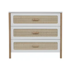 Commode Cèdre Et Rotin Océania - Blanc