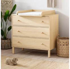 VOX Commode 3 Tiroirs à Langer Tela - Chêne -Magasin De Meubles Pour Enfants commode a langer tela bois vox 2 1264x1234