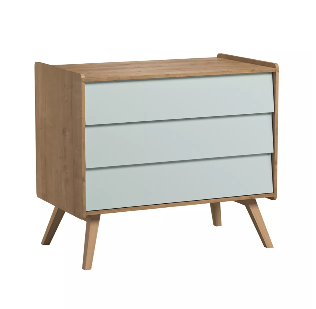 VOX Commode 3 Tiroirs à Langer Vintage - Chêne/Vert 3 VOX Commode 3 Tiroirs à Langer Vintage - Chêne/Vert