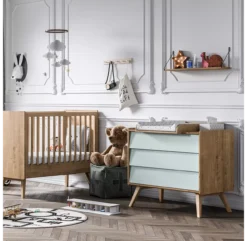 VOX Commode 3 Tiroirs à Langer Vintage - Chêne/Vert 8 VOX Commode 3 Tiroirs à Langer Vintage - Chêne/Vert -Magasin De Meubles Pour Enfants commode a langer vintage vert chene vox 3 1264x1234