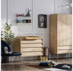 VOX Commode 4 Tiroirs à Langer Bosque - Chêne -Magasin De Meubles Pour Enfants commode bosque vox chene 3 1264x1234