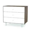 Commode Merlin Classic 3 Tiroirs - Blanc/Noyer -Magasin De Meubles Pour Enfants commode classic merlin 3 tiroirs noyer 1264x1234