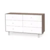 Commode Merlin Classic 6 Tiroirs - Blanc/Noyer -Magasin De Meubles Pour Enfants commode classic merlin 6 tiroirs oeuf nyc noyer 1264x1234