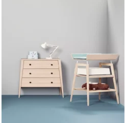 Leander Commode 3 Tiroirs Linea - Hêtre -Magasin De Meubles Pour Enfants commode linea hetre leander 12 1264x1234