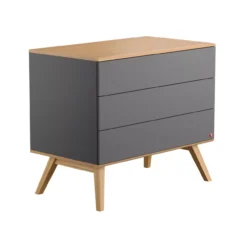 VOX Commode à Langer Nature - Gris Anthracite