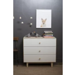 Commode Merlin Rhea 3 Tiroirs - Blanc/Bouleau 9 Commode Merlin Rhea 3 Tiroirs - Blanc/Bouleau -Magasin De Meubles Pour Enfants commode rhea merlin 3 tiroirs bouleau 4 1264x1234