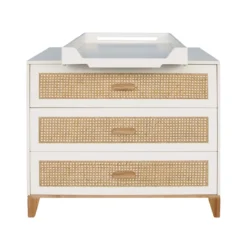 Commode En Bois Et Cannage Rotin Nami - Blanc -Magasin De Meubles Pour Enfants commode rotin nami blanc theo 3 1264x1234