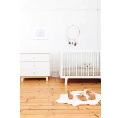 Commode Merlin Sparrow 3 Tiroirs - Blanc/Bouleau -Magasin De Meubles Pour Enfants commode sparrow merlin 3 tiroirs bouleau 2 1264x1234