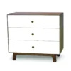 Commode Merlin Sparrow 3 Tiroirs - Blanc/Noyer