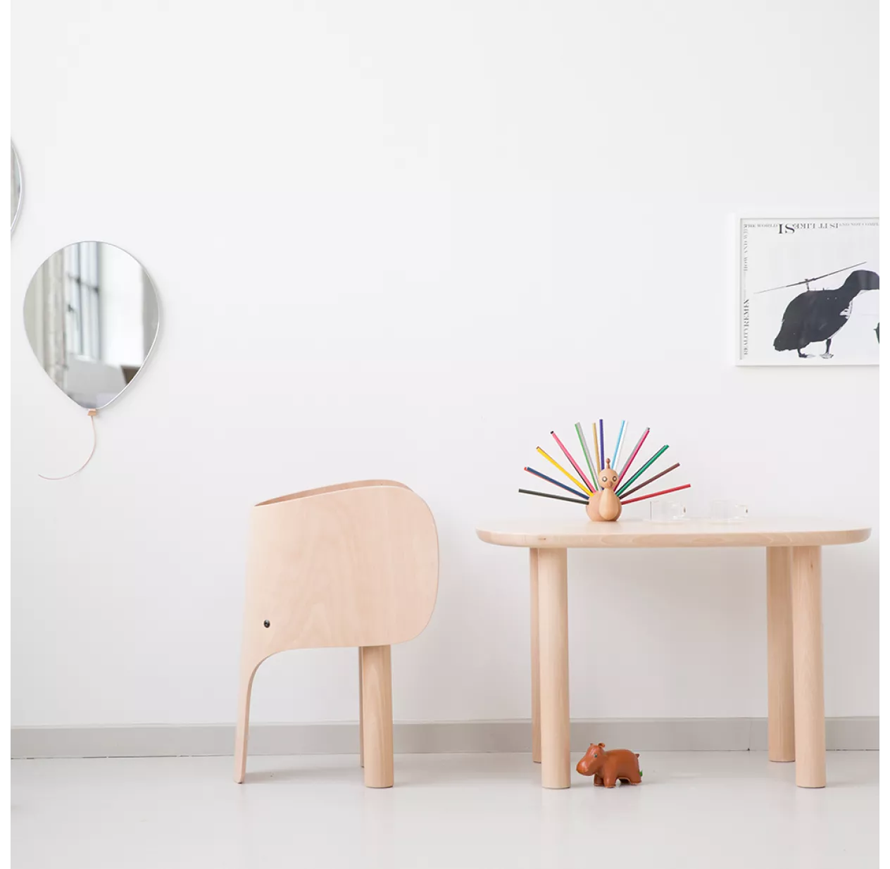 Table Enfant Elephant - Hêtre 4 Table Enfant Elephant - Hêtre – Image 2