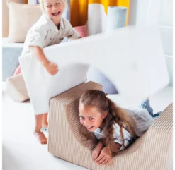 Trio De Poufs Rainbow En Velours Côtelé - Ecru -Magasin De Meubles Pour Enfants ensemble de poufs rainbow ecru wigiwama 5 1264x1234