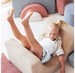 Trio De Poufs Rainbow En Velours Côtelé - Ecru -Magasin De Meubles Pour Enfants ensemble de poufs rainbow ecru wigiwama 6 1264x1234