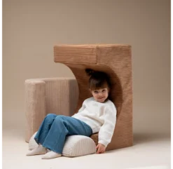 Trio De Poufs Rainbow En Velours Côtelé - Toffee -Magasin De Meubles Pour Enfants ensemble de poufs rainbow toffee wigiwama 5 1264x1234