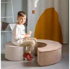 Duo De Poufs En Velours Côtelé - Beige 11 Duo De Poufs En Velours Côtelé - Beige -Magasin De Meubles Pour Enfants ensemble pouf velours cotele beige wigiwama 5 1264x1234
