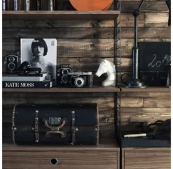 Pack 3 étagères 58 Cm - Noyer -Magasin De Meubles Pour Enfants etagere 58x20 58x30 walnut string 2 1264x1234