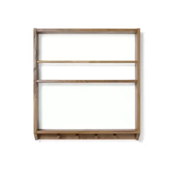 Etagère Livres Et Patères Eli - Chêne Fumé