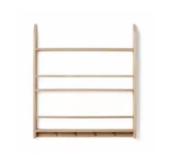 Etagère Livres Patères Plate Eli - Chêne