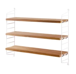 Etagère String Pocket - Chêne / Blanc