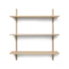 Ferm LIVING Etagère Sector Triple T/W - Chêne/Laiton