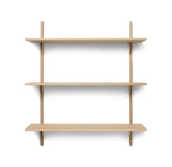 Ferm LIVING Etagère Sector Triple T/W - Chêne/Laiton