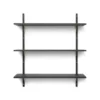 Ferm LIVING Etagère Sector Triple T/W - Noir/Laiton