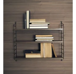 Etagère String Pocket - Noyer / Noir -Magasin De Meubles Pour Enfants etagere string pocket noir noyer 2 1264x1234