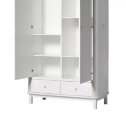 2 Tablettes Supplémentaires Pour Armoire Wood - Blanc -Magasin De Meubles Pour Enfants etageres supplementaires blanc armoire oliver furniture 3 1264x1234