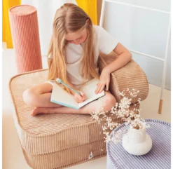 Fauteuil Flip Convertible En Velours Côtelé - Beige -Magasin De Meubles Pour Enfants fauteuil flip lit d appoint velours cotele beige wigiwama 2 1264x1234