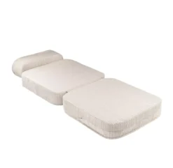 Fauteuil Flip Convertible En Velours Côtelé - Ecru -Magasin De Meubles Pour Enfants fauteuil flip lit d appoint velours cotele ecru wigiwama 3 1264x1234