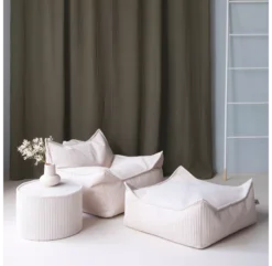 Fauteuil Pouf Ottoman En Velours Côtelé - Beige -Magasin De Meubles Pour Enfants fauteuil pouf velours cotele ecru wigiwama 2a 1264x1234 1