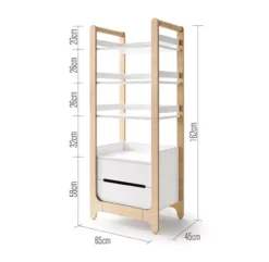 Bibliothèque H Bookcase - Blanc -Magasin De Meubles Pour Enfants h bookcase bibliotheque rafa kids blanc 5 1264x1234