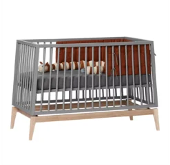 Leander Lit Bébé Luna 60 X 120 Cm - Gris -Magasin De Meubles Pour Enfants lit bebe 60 120 luna gris leander 5 1264x1234