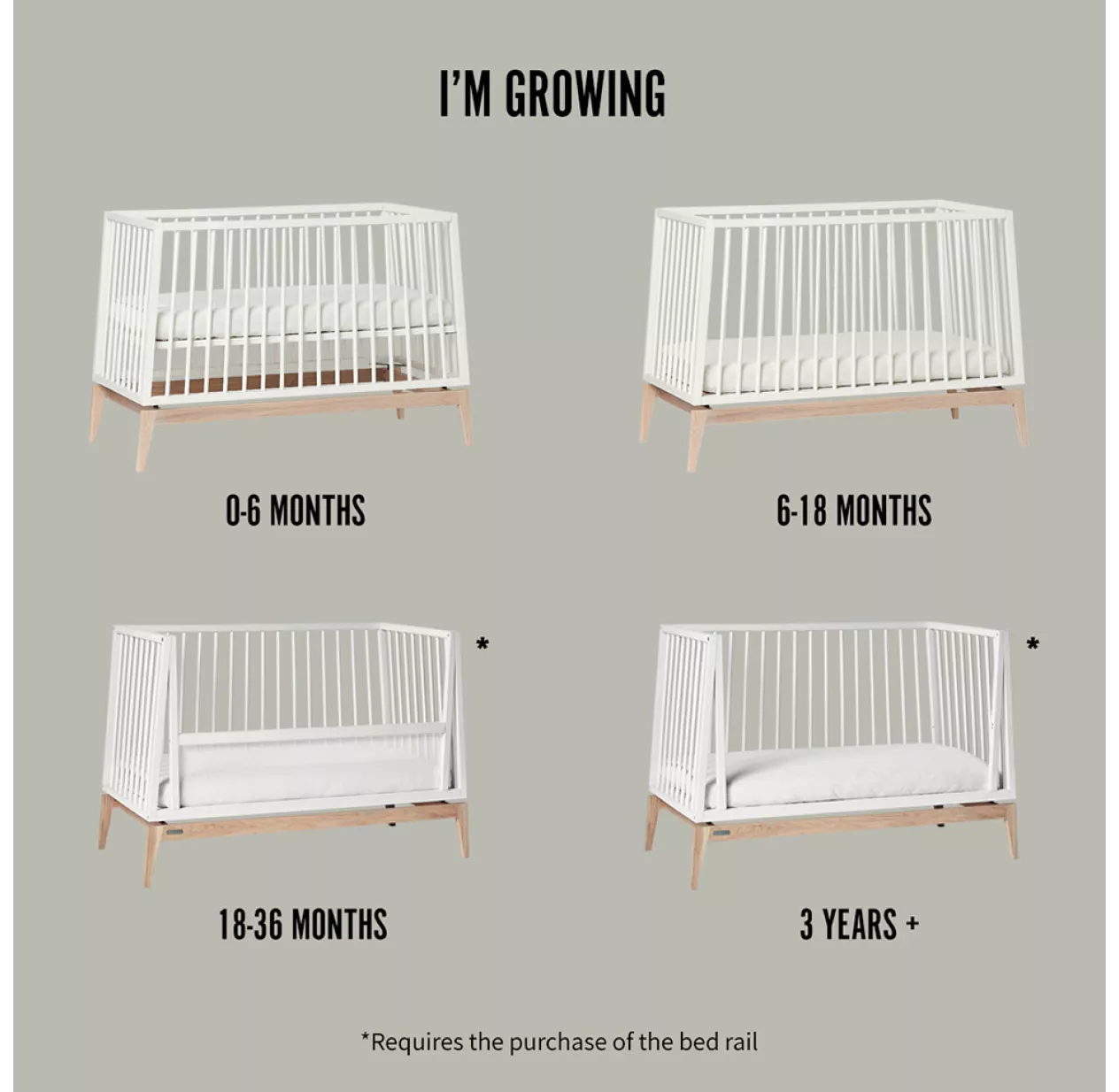 Leander Lit Bébé Luna 70 X 140 Cm - Gris 6 Leander Lit Bébé Luna 70 X 140 Cm - Gris – Image 4