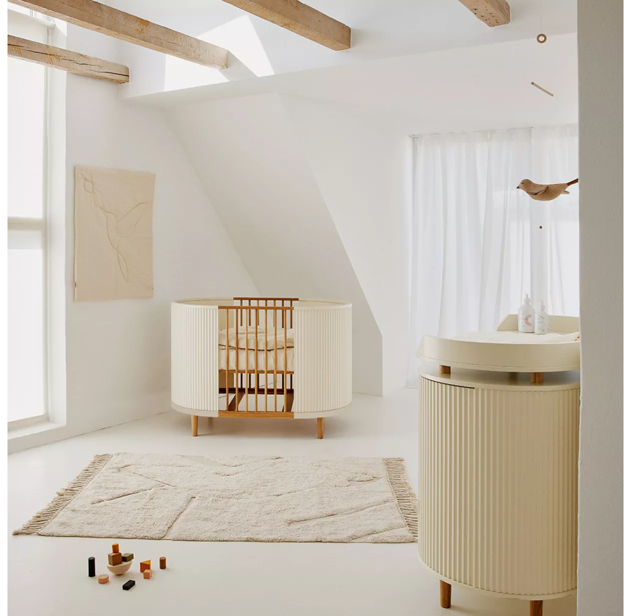 Lit Bébé évolutif KAI - Crème 4 Lit Bébé évolutif KAI - Crème – Image 2