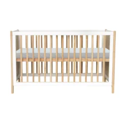 Lit Bébé évolutif Cèdre Et Rotin Océania 60x120cm - Blanc -Magasin De Meubles Pour Enfants lit bebe evolutif oceania theo 60x120 4 1264x1234