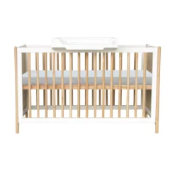 Lit Bébé évolutif Cèdre Et Rotin Océania 60x120cm - Blanc -Magasin De Meubles Pour Enfants lit bebe evolutif oceania theo 60x120 6 1264x1234