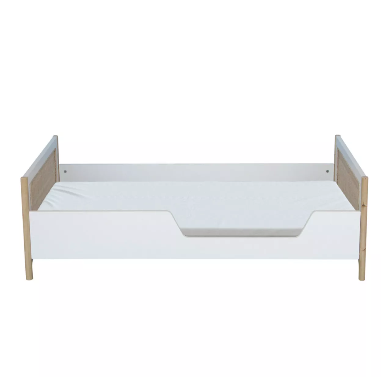 Lit Bébé évolutif Cèdre Et Rotin Océania 70x140cm - Blanc 10 Lit Bébé évolutif Cèdre Et Rotin Océania 70x140cm - Blanc – Image 8