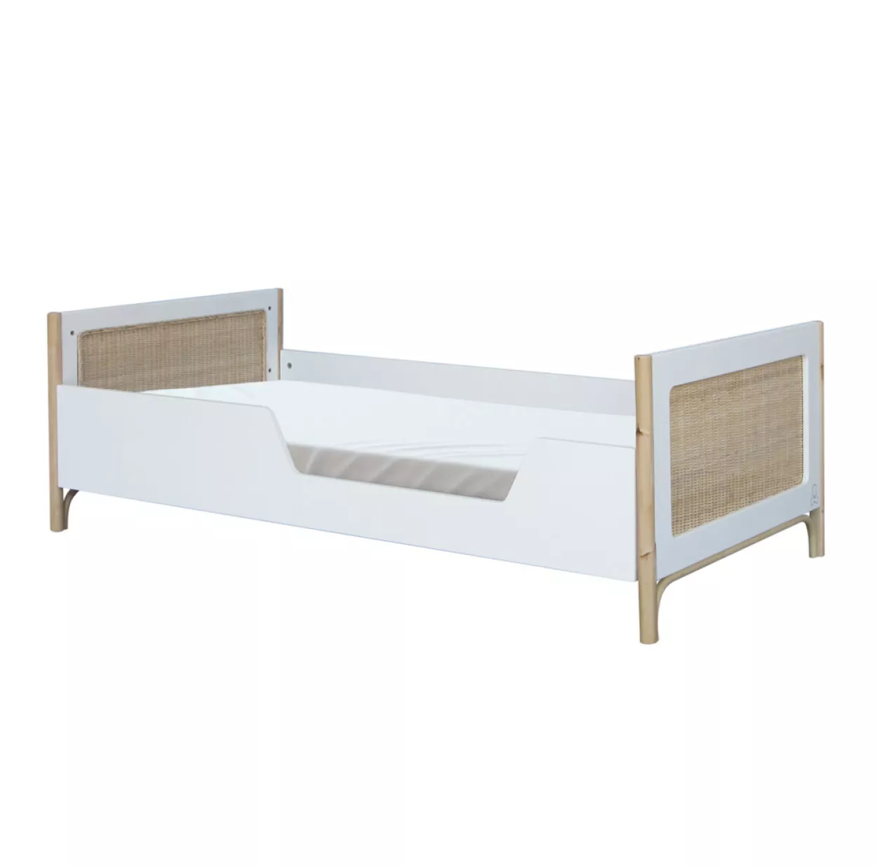 Lit Bébé évolutif Cèdre Et Rotin Océania 70x140cm - Blanc 11 Lit Bébé évolutif Cèdre Et Rotin Océania 70x140cm - Blanc – Image 9