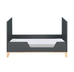 Lit Bébé évolutif Bois Et Cannage Rotin Nami 70x140cm - Noir -Magasin De Meubles Pour Enfants lit bebe evolutif rotin nami anthracite 70x140 theo 5 1264x1234
